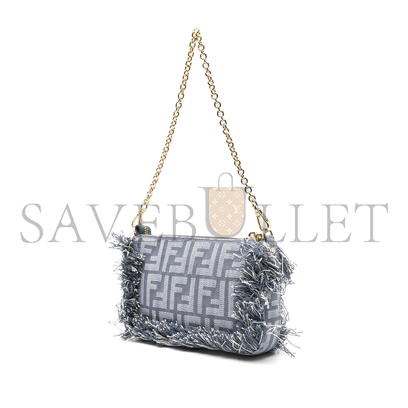 FENDI BAGUETTE POUCH FABRIC FF  (20*10*5cm)